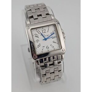 Steel By Design Watch Women 29mm Case Silver 7.75" Band- New Battery